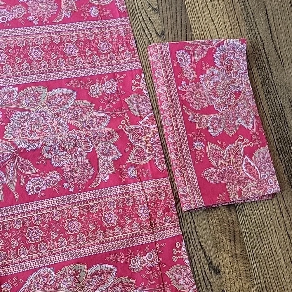 Pottery Barn Organic Cotton Made in Portugal Red Paisley 2 Pillowcases 29